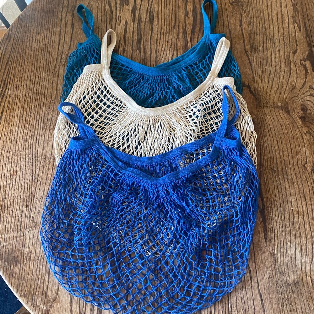Set of 3 Cotton Eco-Friendly Produce Grocery Bags